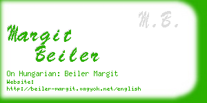 margit beiler business card